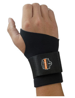 Ergodyne 16613 Medium Black ProFlex 670 Neoprene Ambidextrous Single Strap Wrist Support With Reversible Hook And Loop Closure And 2" Woven Elastic Straps (1/EA)