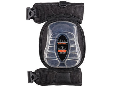 Ergodyne 18344 Black ProFlex 344 Injeted Gel PU Foam Broad Cap Knee Pad With (2) Elastic Buckle Straps (1/PR)