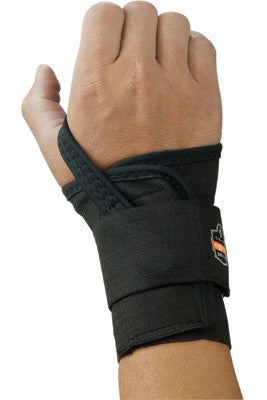 Ergodyne 70018 X-Large Black ProFlex 4000 Elastic Single Strap Left Hand Wrist Support With Two-Stage Hook And Loop Closure And Open-Center Stay (1/EA)