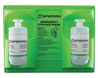 Fend-all 32-000462-0000 32 Ounce Double Bottle Eyesaline Sperian Sterile Eye Wash Wall Station (1/EA)