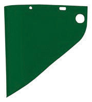 Fibre-Metal 4199DGN by Honeywell High Performance Model 4199 9 3/4" X 19" X .06" Dark Green Injection Molded Propionate Extended View Faceshield For Use With Models F400 And F500 Mounting Crown (1/EA)