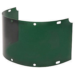 Fibre-Metal 4750IRUV5 by Honeywell High Performance Model 4750 8" X 16 1/2" X .06" Green Shade 5 Injection Molded Propionate Wide View Faceshield For Use With FM70DC Dual Crown High Performance Faceshield System (12/EA)