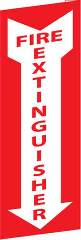 NMC FX126FR-FIRE EXTINGUISHER, (VERTICAL) FLANGED, DOUBLE SIDED, 12X4, RIGID PLASTIC (1 EACH)