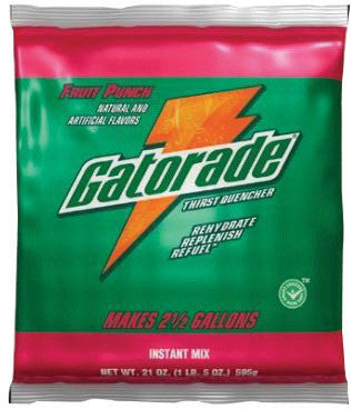 Gatorade 03808 8.5 Ounce Instant Powder Concentrate Packet Fruit Punch Electrolyte Drink - Yields 1 Gallon (40 Packets Per Case) (40/EA)