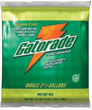 Gatorade 03956 8.5 Ounce Instant Powder Concentrate Packet Lemon Lime Electrolyte Drink - Yields 1 Gallon (40 Packets Per Case) (40/EA)