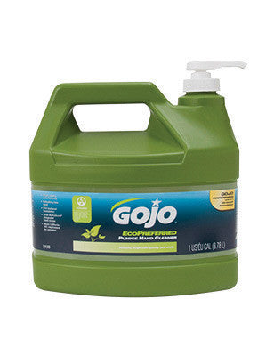 GOJO 0938-04 1 Gallon Pump Bottle Eco-Preferred Lime Pumice Hand Cleaner (4/EA)