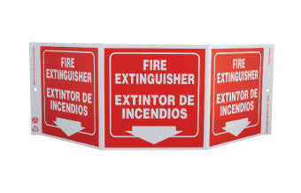 NMC GW3053-TRI-VIEW, FIRE EXTINGUISHER, EXTINTOR DE INCENDIOS, 7.5X20, RECYCLE PLASTIC (1 EACH)
