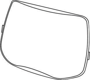 3M Speedglas 06-0200-52 6" X 3 7/8" L Series Scratch Resistant Polycarbonate Outside Cover Plate For 9100 Series Helmet (10/EA)