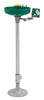 Haws 7261-7271  AXION MSR Pedestal Mounted Eye Wash Station And Face Wash Station With Eye/Face Wash Head Assembly And Green ABS Plastic Receptor (1/EA)