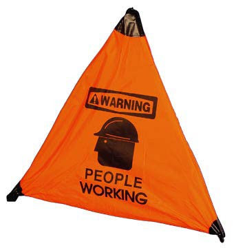 NMC HFS8-HANDY CONE FLOOR SIGN, WARNING PEOPLE WORKING, 18'' (1/EA)