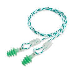 Howard Leight 1005328 by Honeywell Small Multiple Use Clarity 4-Flange Molded TPE (Thermoplastic Elastomer) Multi-Material Woven Corded Earplugs With Nylon Cord (1/PR)