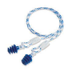 Howard Leight 1005329 by Honeywell Multiple Use Clarity 4-Flange Molded TPE (Thermoplastic Elastomer) Multi-Material Woven Corded Earplugs With Nylon Cord (1/PR)