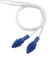 Howard Leight DPAS-30W by Honeywell Multiple Use AirSoft 4-Flange Molded TPE (Thermoplastic Elastomer) Corded Earplugs With Nylon Cord (1 Pair Per Flip Top Box) (100/PR)
