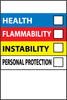 NMC HM25-RIGHT TO KNOW LABELS, WRITE ON COLOR BAR, 6X4, PS VINYL (PAK OF 10)