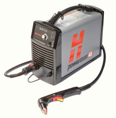 Fend-all 088016 Hypertherm Powermax45 Plasma Cutter, 200 - 240 Volt With CPC Port And 50:1 Voltage Ratio Board, 75° Hand Torch And 20' Leads (1 PER CASE)