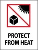 NMC IHL13AL-LABELS, INTERNATIONAL SHIPPING AND PACKING GRAPHIC, PROTECT FROM HEAT, 4X3, PS PAPER (1 ROLL)