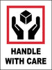 NMC IHL7AL-LABELS, INTERNATIONAL SHIPPING AND PACKING GRAPHIC, HANDLE WITH CARE, 4X3, PS PAPER (1 ROLL)