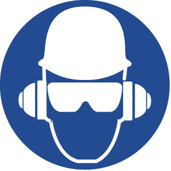 NMC ISO211AP-LABEL, GRAPHIC FOR WEAR HEAD, HEARING AND EYE PROTECTION, 2IN DIA, PS VINYL (PAK OF 10)