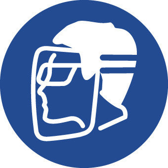 NMC ISO405AP-LABEL, GRAPHIC FOR WEAR FACE SHIELD & EYE PROTECTION, 4IN DIA, PS VINYL (PAK OF 5)