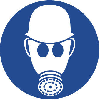 NMC ISO412AP-LABEL, GRAPHIC FOR WEAR RESPIRATORY & HEAD PROTECTION, 4IN DIA, PS VINYL (PAK OF 5)