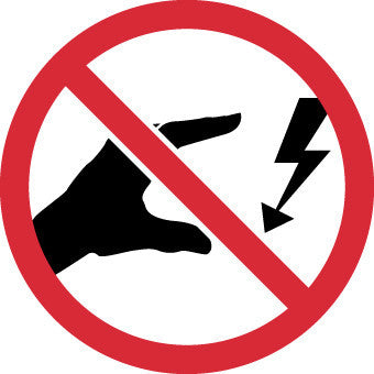 NMC ISO424AP-LABEL, GRAPHIC FOR DO NOT TOUCH ELECTRICAL HAZARD, 4IN DIA, PS VINYL (PAK OF 5)