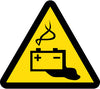 NMC ISO454AP-LABEL, GRAPHIC FOR BATTERY HAZARD, 4IN DIA, PS VINYL (PAK OF 5)