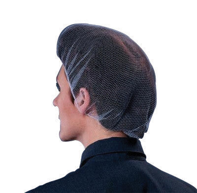 Keystone 109HPI18WH 18" White Soft Heavyweight Flame-Resistant Latex Free Nylon Honeycomb Imported Hairnet With 1/16" Hole (100 Per Bag) (1/BG)