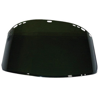 Kimberly-Clark 29086 Professional Jackson Safety Model F40 9" X 15 1/2" X .06" Dark Green Unbound Propionate Faceshield For Use With Headgear (1/EA)