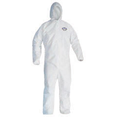 Kimberly-Clark 44324 Professional X-Large White KLEENGUARD A40 Microporous Film Laminate Disposable Breathable Liquid And Particle Protection Coveralls With Front Zipper Closure (25 Per Case) (1/EA)