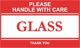 NMC LR11AL-LABELS, SHIPPING AND PACKING, PLEASE HANDLE WITH CARE GLASS THANK YOU, 3X5, PS PAPER (1 ROLL)