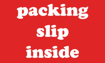 NMC LR24AL-LABELS, SHIPPING AND PACKING, PACKING SLIP INSIDE - WHITE ON RED, 3X5, PS PAPER (1 ROLL)