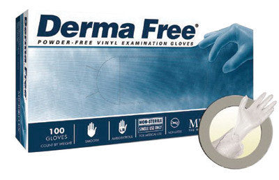 Microflex DF850-XL X-Large Clear 9 1/2" Derma Free 4.3 mil Vinyl Ambidextrous Non-Sterile Medical Grade Powder-Free Disposable Gloves With Smooth Finish And Standard Examination Beaded Cuff (100 Each Per Box) (1/BX)