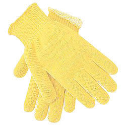 Memphis 9362S Glove Small Brown And Yellow Plaited 7 gauge Regular Weight Kevlar And Cotton Cut Resistant Gloves With Knit Wrist (1/PR)