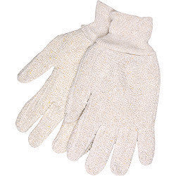 Memphis 9400KM Glove Large 6 1/2" Natural 18 Ounce Regular Weight Cotton Polyester Blend Terry Cloth Heat Resistant Gloves With Straight Thumb And 2 1/2" Knit Wrist (1/PR)