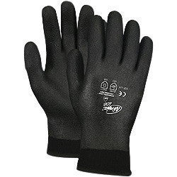 Memphis N9690FCL Glove Large Black Ninja ICE FC 7 Gauge Acrylic Terry Lined General Purpose Cold Weather Gloves With Knit Wrist, 15 Gauge Nylon Shell And HPT Foam Sponge Fully Coated (1/PR)
