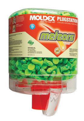 Moldex 6634 PlugStation Earplugs Dispenser (With 250 Pair Small Single Use Meteors Curved Shape Foam Uncorded Earplugs) (6/DI)