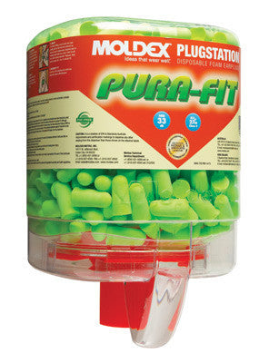Moldex 6844 PlugStation Earplugs Dispenser (Includes 250 Pair Single Use Pura-Fit Tapered Polyurethane Foam Uncorded Earplugs) (1/DI)