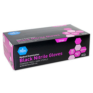 MedPride 50535 Nitrile Exam P.F. Black glove L (Case of 10 Boxes of 100)