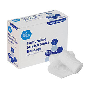 MedPride 60302 Stretch gauze Bandage Roll N/S 2'' (Case of 8 Boxes of 12)