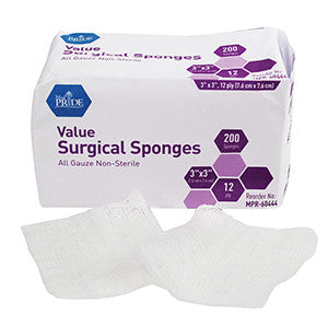 MedPride 60444 gauze Sponge Value N/S 3X312 Ply (Case of 20 Boxes of 200)