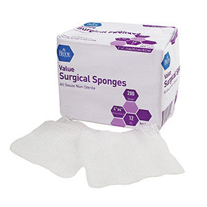 MedPride 60454 gauze Sponge Value N/S 4X412 Ply (Case of 10 Boxes of 200)