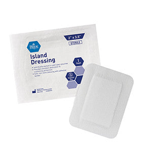 MedPride 60882 Island Dressing Sterile 2'' X 3.5'' (Case of 6 Boxes of 50)