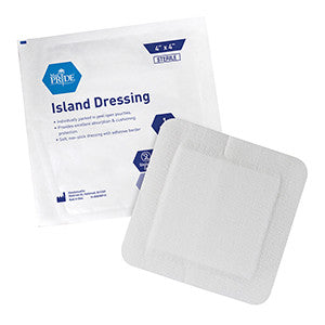 MedPride 60884 Island Dressing Sterile 4'' X 4'' (Case of 6 Boxes of 25)