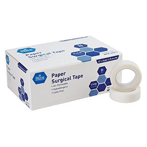 MedPride 62011 Paper Surgical Tape, 1/2'' X 10 Yds. (Case of 12 Boxes of 24)