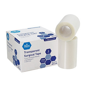 MedPride 62204 Transparent Surgical Tape, 3''X10 Yds (Case of 12 Boxes of 4)