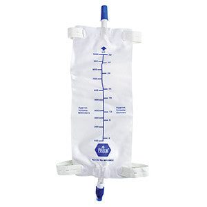 MedPride 90632 Urinary Leg Bags, Lg 1000Ml, Sterile (Case of 4 Packets of 12)