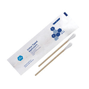 MedPride 93021 Cotton Tip Applicator 3'' Sterile 2'S (Case of 10 Boxes of 100)