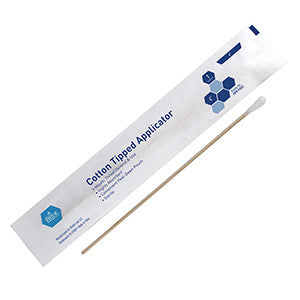 MedPride 93022 Cotton Tip Applicator 6'' Sterile 1'S (Case of 10 Boxes of 100)