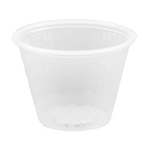 MedPride 97202 Medicine Cup 1oz Transp grad. (Case of 50 Boxes of 100)