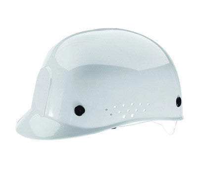 MSA 10033652 White HDPE Vented Style Bump Cap With Pinlock Suspension And Low Profile Crown And Perforated Sides (1/EA)